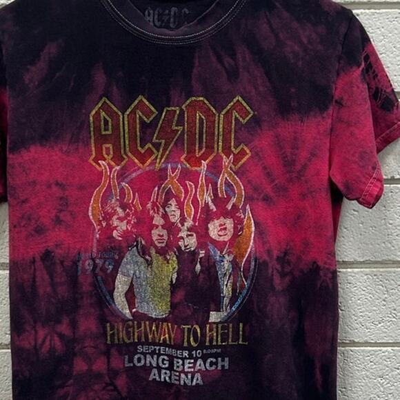 AC/DC Black Tie Dye Tee size S - Picture 5 of 9